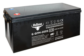 Тяговый аккумулятор RuTrike 6-GFM-200 (12V200A/H C20)